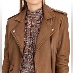 IRO Paris Ashville Lamb Leather Motorcycle Jacket